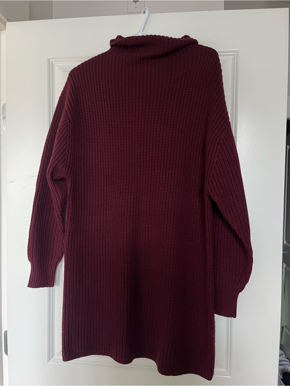 Wilfred Maroon Ribbed Turtleneck Sweater